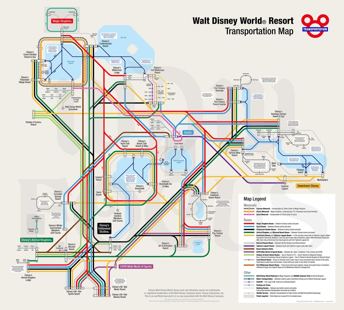 Walt Disney World monorail carte